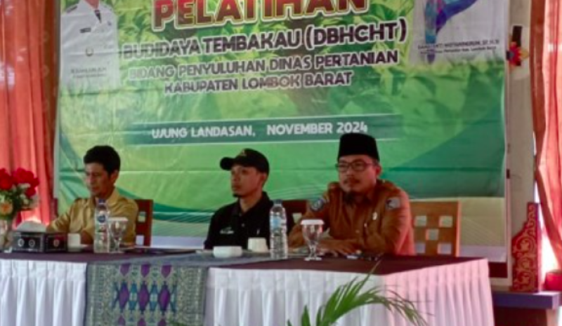 Menghadiri Pelatihan Budidaya Tembakau (DBHCHT) Bidang Penyuluhan Dinas Pertanian Kabupaten Lombok Barat